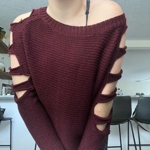 Free People /Boutique Burgundy Sweater